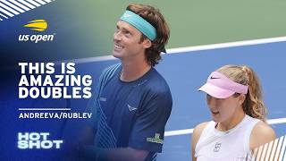 Andreeva/Rublev Play Amazing Doubles! | 2026 US Open