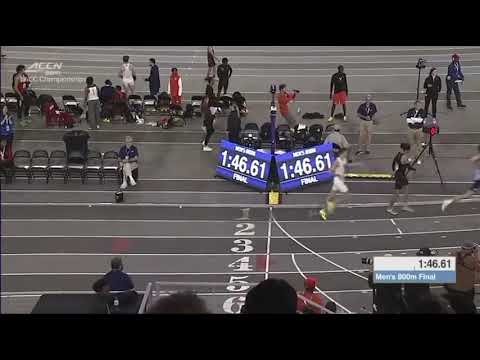 ACC INDOOR TF : 800M - TAREES RHODEN (CLEMSON) BEATS JAMAICAN RECORD