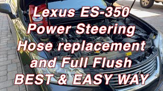 Lexus Power Steering Hose replacement and Fluid Flush ES350 Camry
