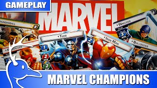 Marvel Champions - Thor & Iron Man VS. The Wrecking Crew - (Quackalope Gameplay)