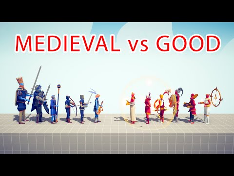 MEDIEVAL Team vs GOOD Team - Totally Accurate Battle Simulator TABS