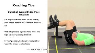 534. Dumbbell Supine Bridge (Feet Elevated)