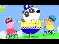 Peppa Pig Official Channel Peppa Pig Learns How To Ride Bicycles Safely From Police Officer Panda