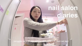 a day as a nail salon owner in nyc ⸝⸝♡ (full appointment process, inner thoughts & struggles)