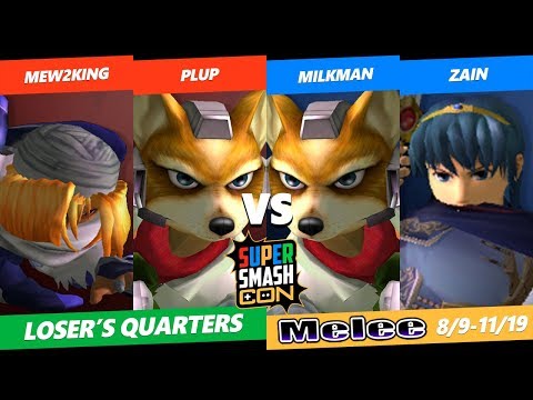 SSC 2019 SSBM Teams -  Plup & Mew2king VS  Zain & MilkMan - Smash Melee Loser's Quarters