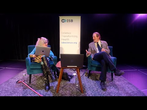 Ginny Ruffner with Dr. Jim Heath at Town Hall Seattle