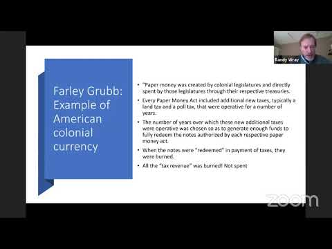 Randall Wray: Colonial Currency - "Tax revenue is not for spending, tax revenue is for burning"