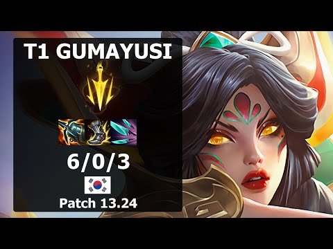 T1 Gumayusi Xayah ADC vs Kaisa| Patch 13.24 KR Challenger