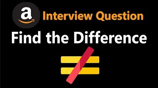 YouTube video 'Find the Difference - Leetcode 389 - Python'