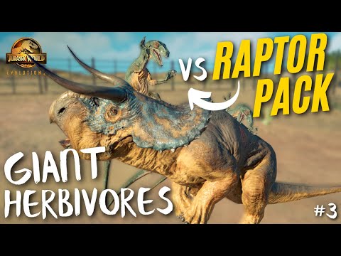 70 RAPTORS vs HERBIVORES IN ARENA #3   Jurassic World Evolution 2
