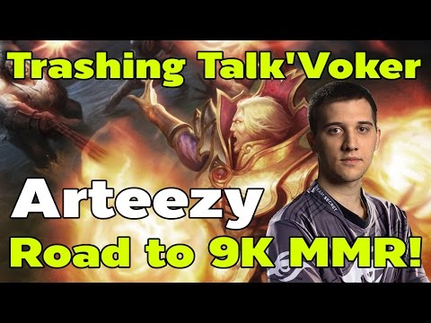 Trashing Talk'Voker 'Arteezy MMR 8800' Road to 9K MMR!