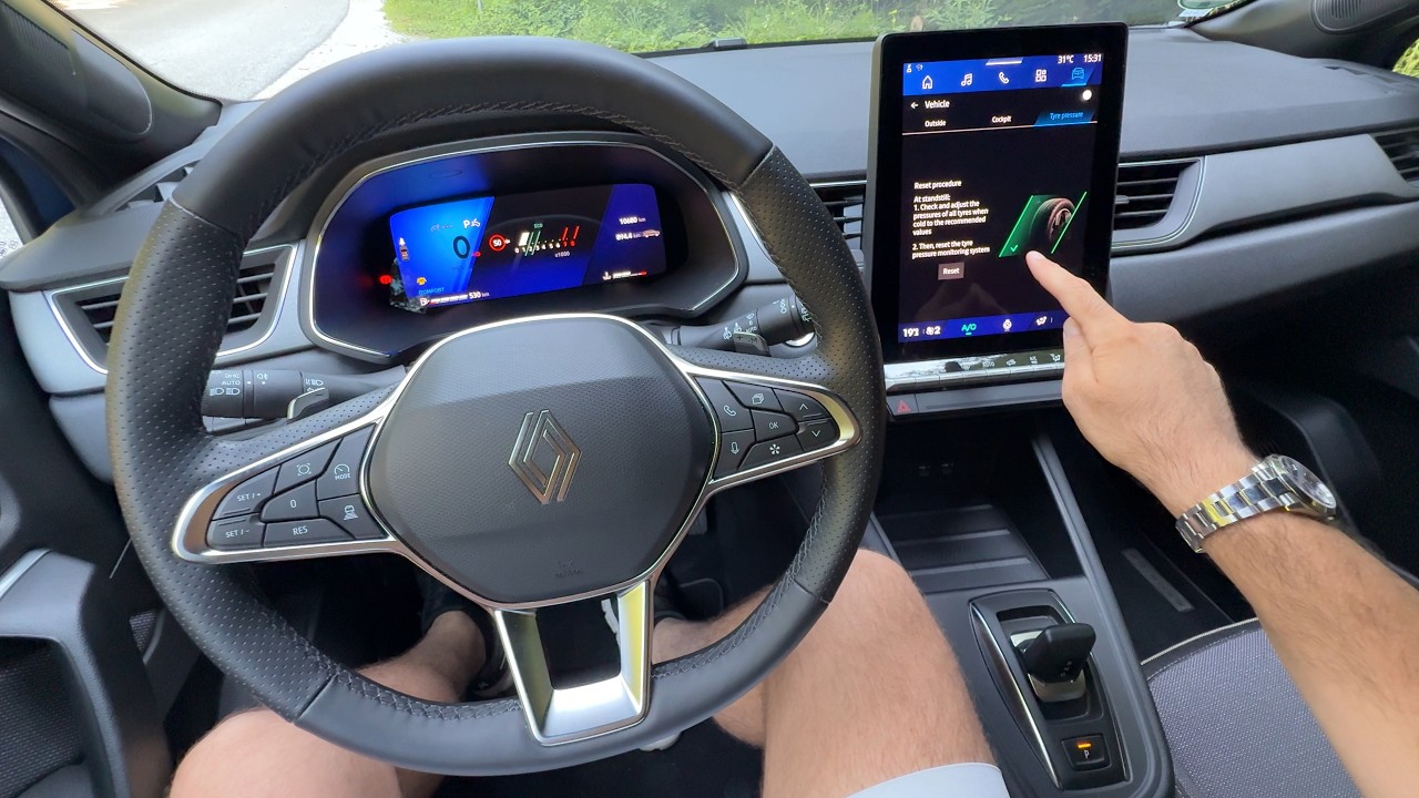 RENAULT SYMBIOZ 2026 - how to RESET THE TIRE PRESSURE monitoring system