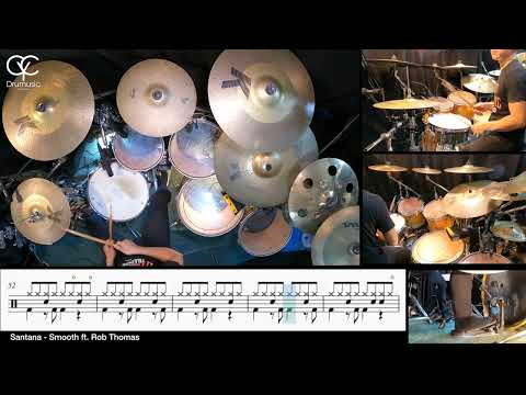 Smooth - Santana ft. Rob Thomas / Drum Cover By CYC (@cycdrumusic) score & sheet music