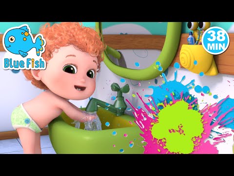 Wash wash wash Your Hands | Stay at homesongs| Blue Fish Nursery Rhymes & Kids Songs -4K Videos 2023