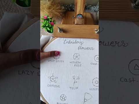 Easy embroidery flowers || Lazy Daisy flower || Beginners embroidery