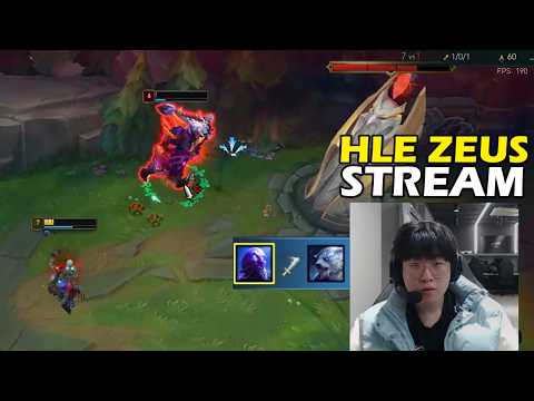 HLE Zeus Stream Ryze Top Make Challenger Volibear Become Bronze