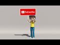 Subscribe Like Share Animation With Boy character