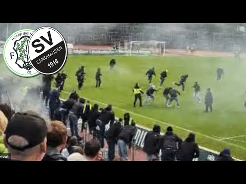 Ausschreitungen zwischen Homburg und Sandhausen Fans | FC Homburg - SV Sandhausen 0:1