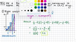 Approximating Area Under a Curve with Riemann Sums and Writing with Sigma Notation