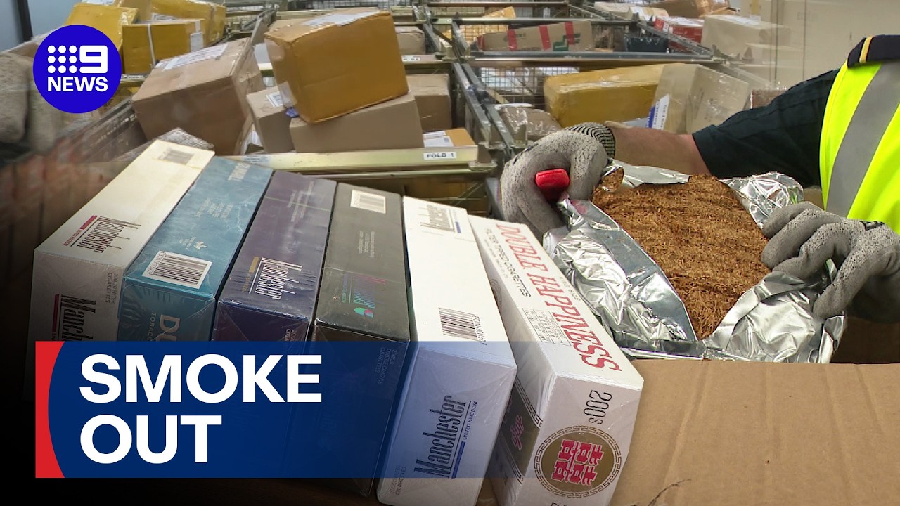 Record number of illegal vapes and tobacco products intercepted | 9 News Australia