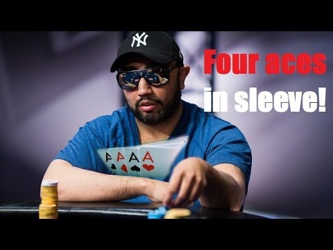 Four of a kind aces against Full House on Final Table Poker Tournament 2017