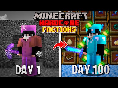 I Survived 100 days in HARDCORE Minecraft Factions... Here's What Happened