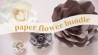 DIY PAPER FLOWERS ❀ MINI, SML, MED, LRG Paper Flowers with your Cricut!