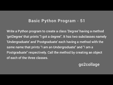 Ep 51 Language Python Basic Program I Go2collage