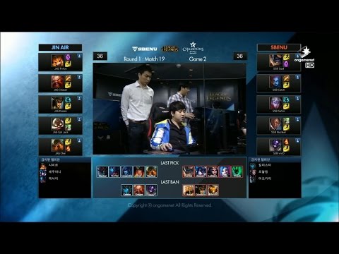 SSB vs JAG Game 2 Highlights - SBENU SONICBOOM vs JIN AIR GREEN WINGS - W3 LCK Champions Korea