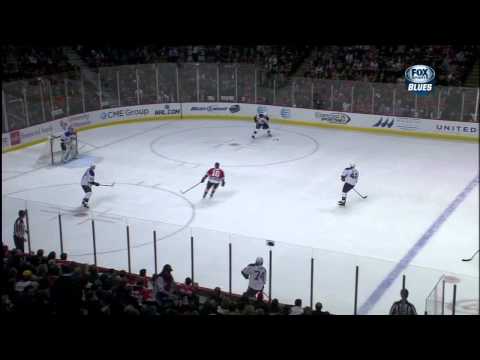 Chris Stewart vs Brandon Bollig fight 22 Jan 2013 St. Louis Blues vs Chicago Blackhawks NHL Hockey