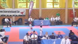 preview picture of video 'Luca VerasCoupe Internationale de Kayl-Luxembourg 1st Fight U8 -30KG Oct 2013'