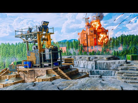 9,000 HOUR SOLO CLAIMS HQM QUARRY (1v7 Raid Defense) - Rust Movie