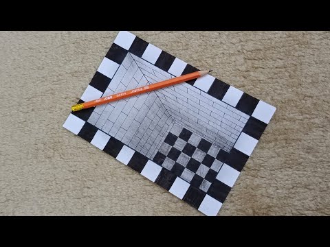 VERY EASY!! HOW TO DRAW 3D HOLE ILLUSION || 3D TRICK ART ON PAPER || EASY 3D DRAWING FOR BEGINNERS