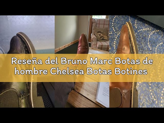 Vídeo relacionado con Bruno Marc Botas Chelsea para hombre, botas de montar, botines, Negro , 43 EU