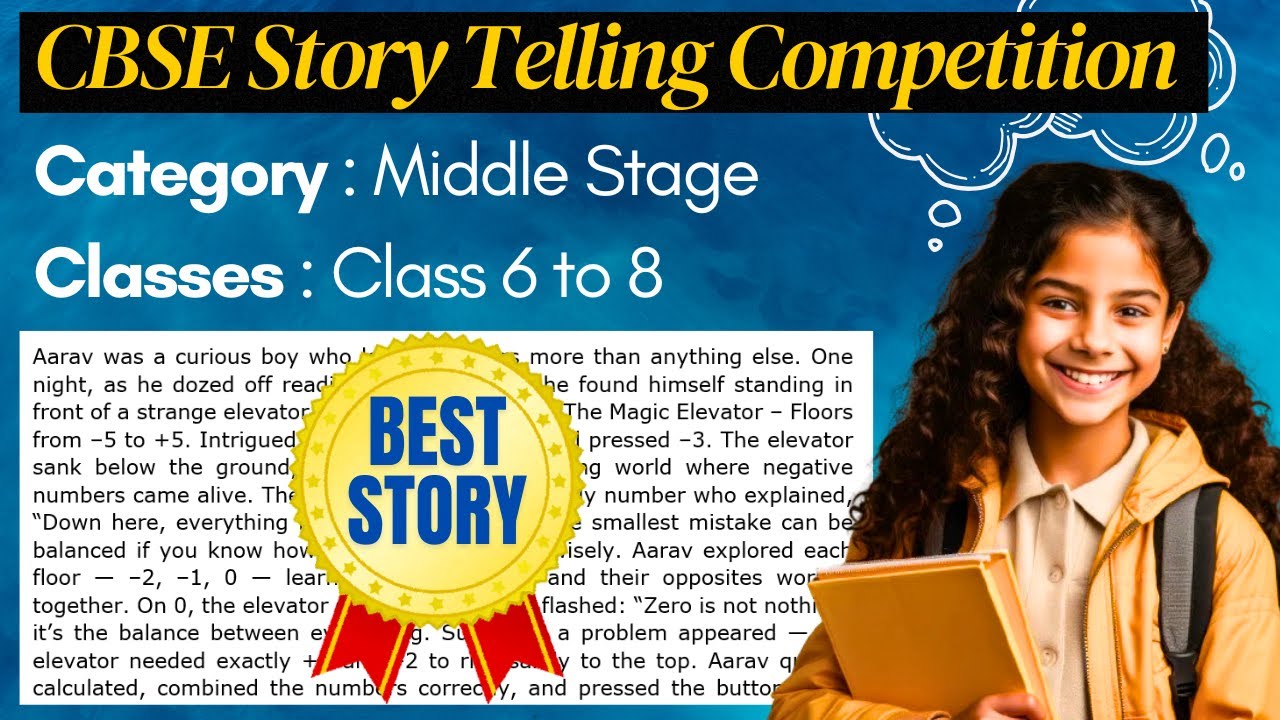 CBSE Storytelling Competition 2025 | Middle Class 6–8 | The Magic Elevator (Maths) English Story