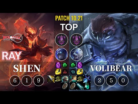 KT Ray Shen vs Volibear Top - KR Patch 10.21