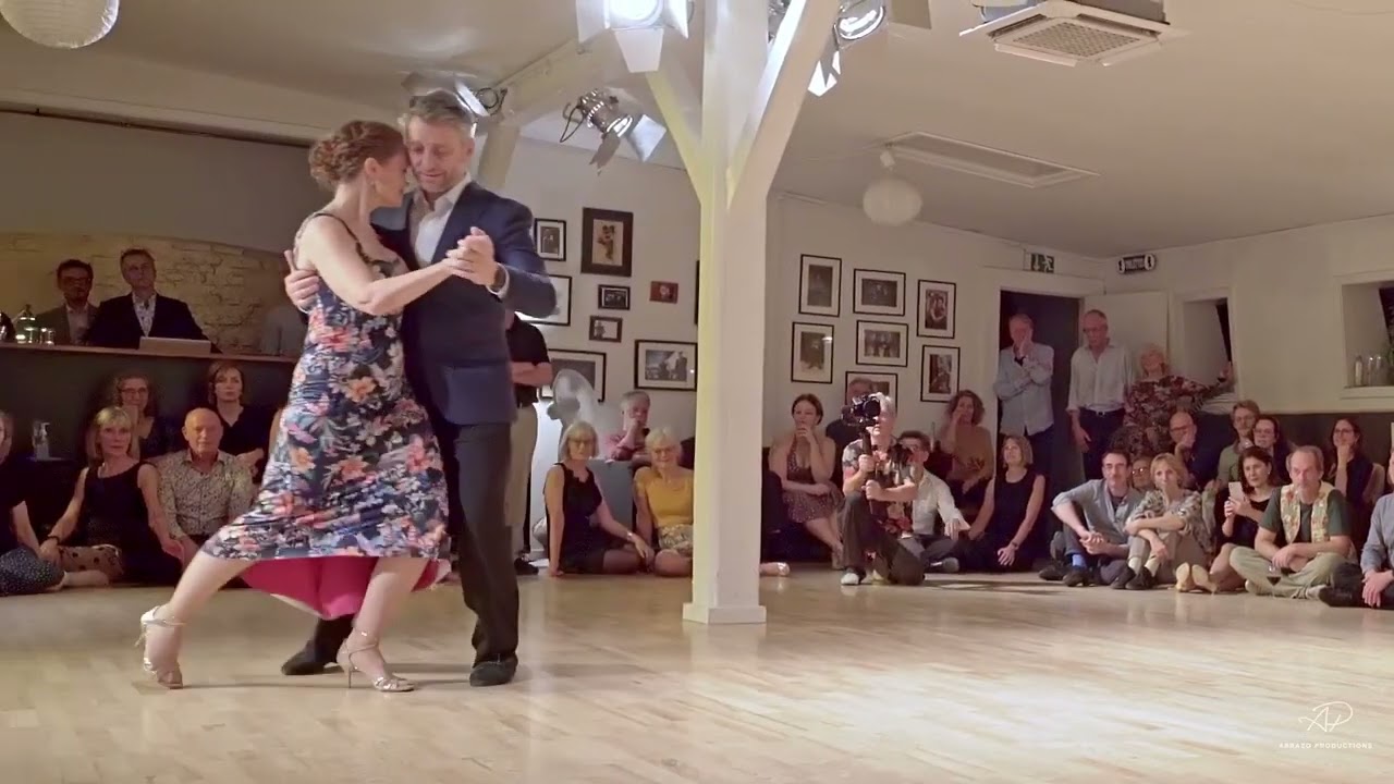 Bryndis Halldorsdottir & Hany Hadaya dancing Pobre Flor at the Goodbye Milonga at M2tango Studio.