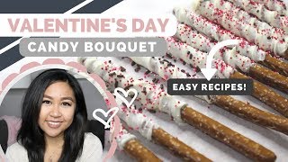 Valentine's Day Candy Bouquet DIY + Recipe | Easy Treat Bag Ideas