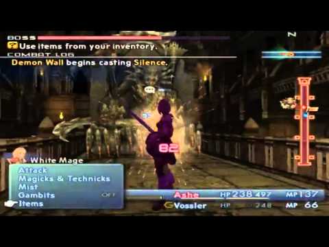 Final Fantasy XII IZJS - Weak Mode (122333) Ashe White Mage Solo No Gambit Part 4 - Demon Wall
