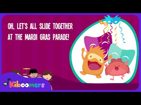 Mardi Gras Music | Mardi Gras for Kids | Lyric Video | The Kiboomers