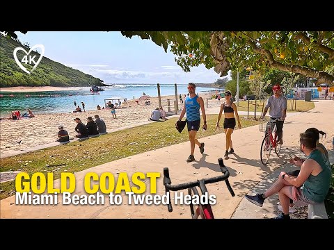 4K Miami Beach Australia Bike Ride - 20km Miami to Tweed Heads - Virtual Bike Ride on New Bike