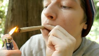 Smoking A Joint In Nature