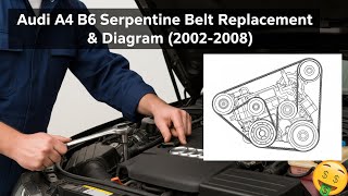 Audi A4 B6 Serpentine Belt Replacement & Diagram (2002-2008)