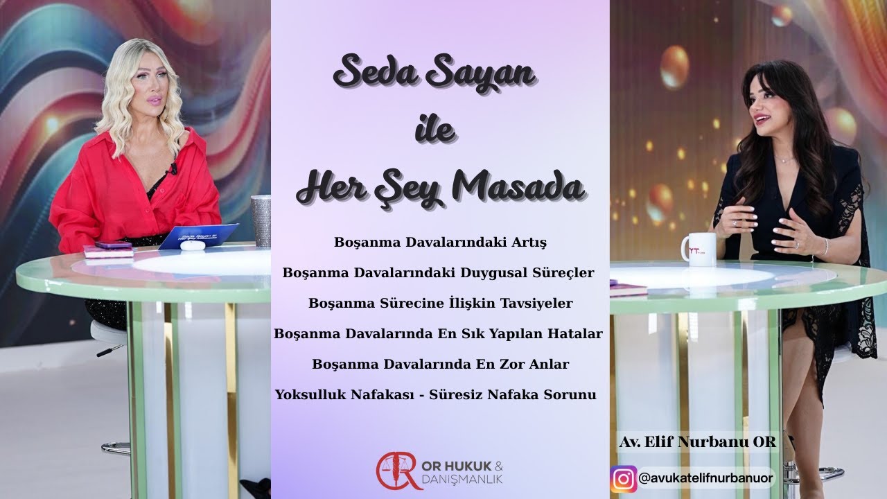 Seda Sayan ile Her Şey Masada: Boşanma Süreci, Hatalar, Zor Anlar ve Nafaka | Av. Elif Nurbanu OR