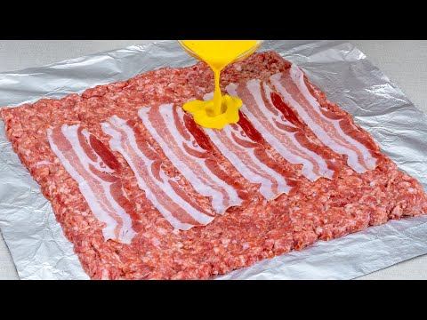 I’ve finally found this recipe! A minced meat roulade filled with omelet