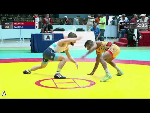 BRONZE FS - 57 kg: P. MEJIAS (VEN) v. J. DANCE (USA)