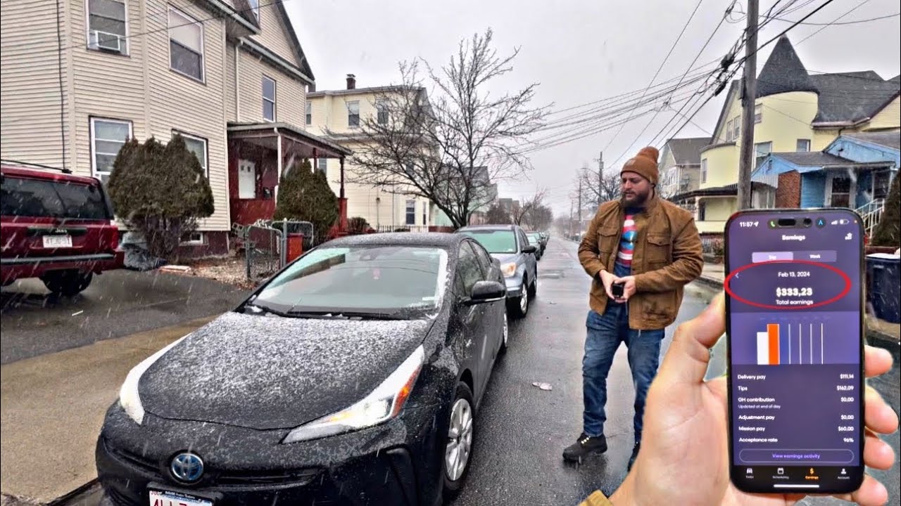 12 HORAS NO DELIVERY EM BAIXO DE NEVE NOS EUA - VEJA QUANTO EU GANHEI