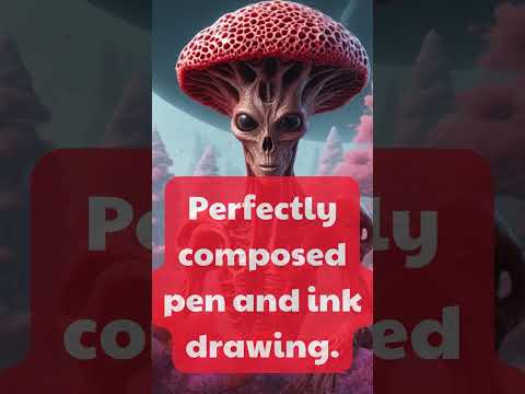 "Otherworldly Fusion: Alien with Morels"