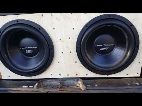 2 power acoustik bamf 12's on an poweracoustik 8000.1@.5ohms doing some flexing (excursion test)