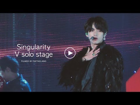 191026 SPEAK YOURSELF THE FINAL in SEOUL |  방탄소년단 'Singularity' 뷔 직캠 BTS V Solo Stage Fancam [4K]